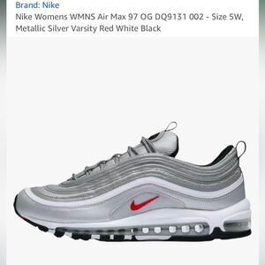 Nike Air Max 97 Sneakers - Silver and Red